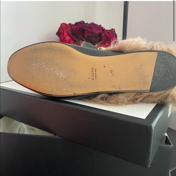 Authentic Gucci Princetown Fur Slides - Picture 2 of 7